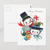 Kerst met marry's uit Snowman Couple Briefkaart (Voorkant / Achterkant)