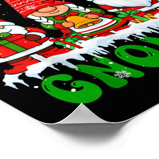 Kerst met mijn Gnomies Kerstmis Drie Kerstmannen Poster (Hoek)