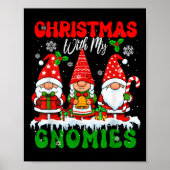 Kerst met mijn Gnomies Kerstmis Drie Kerstmannen Poster (Voorkant)