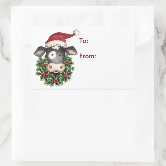 Kerst met mosterd - Label met cadeau (Tas)