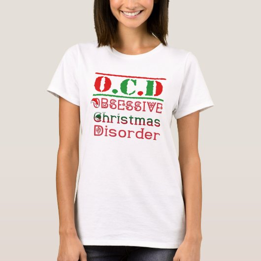 kerst met obsessieve kerst t-shirt (Voorkant)