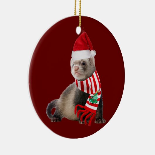 Kerst met Pet Keramisch Ornament (Rechts)