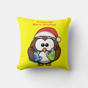 kerst met pillow decore uil kussen