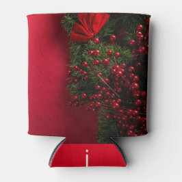 kerst met rode bessen blikjeskoeler