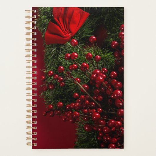 kerst met rode bessen planner (Voorkant)