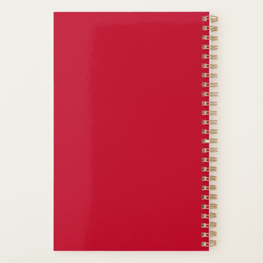 kerst met rode bessen planner (Achterkant)