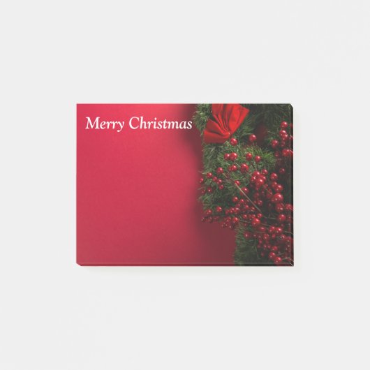 kerst met rode bessen post-it® notes (Voorkant)