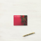 kerst met rode bessen post-it® notes (Op bureau)