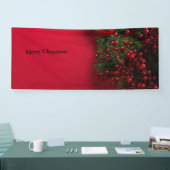 kerst met rode bessen spandoek (Beurs)