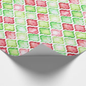 Kerst met rode en groene Waterverf Cadeaupapier (Hoek)