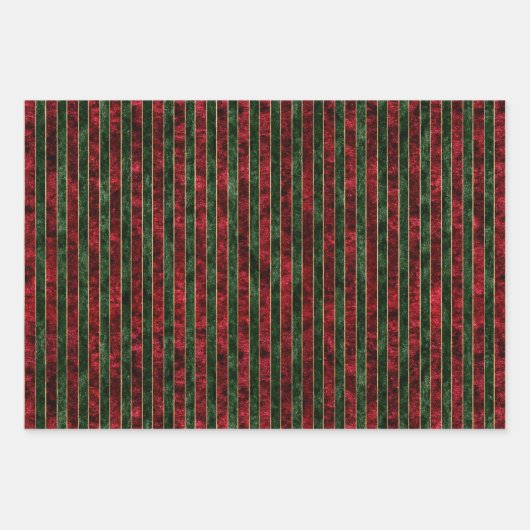  kerst met rode, groene en gouden feestdag inpakpapier vel (Voorkant)