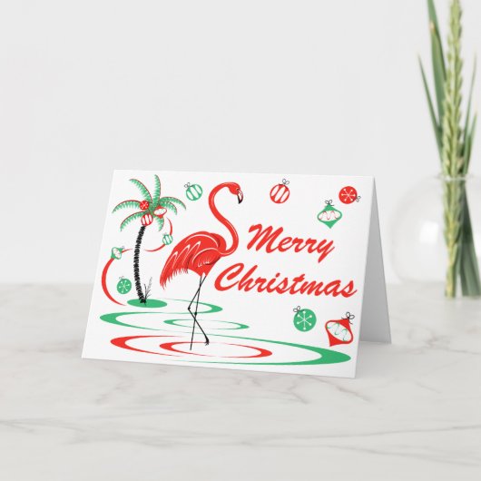 Kerst met rode kerstfeestjes feestdagen kaart (Voorkant)