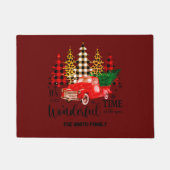  kerst met rode vrachtwagen deurmat (Voorkant)