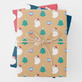  kerst met rolgordel inpakpapier vel (In situ)