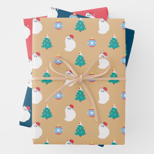 kerst met rolgordel inpakpapier vel (In situ)