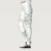  kerst met rood en groen Holly Leggings (Links)