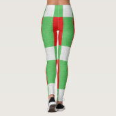 Kerst met rood, groen en wit blok leggings (Achterkant)
