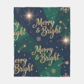 Kerst met roze gouden glitters Kerstvakantie Fleece Deken (Voorkant)
