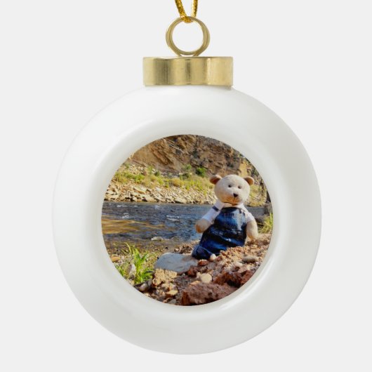 Kerst met Sal — Keramisch sieraad Keramische Bal Ornament (Voorkant)