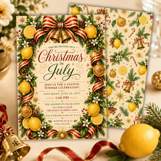 Kerst met Sinaasappelgeur in Juli Kaart