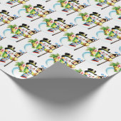 kerst met sneeuwpopje cadeaupapier (Hoek)