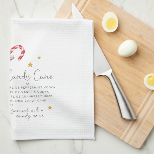 Kerst met snoepjes, recept keukenhanddoek (Quarter Fold)