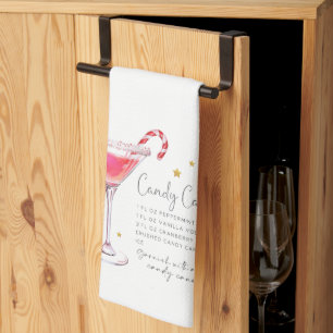 Kerst met snoepjes, recept keukenhanddoek