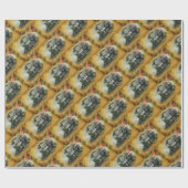  kerst met stuurcabine cadeaupapier (Vlak)