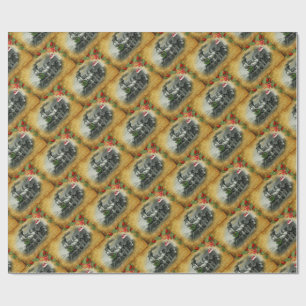  kerst met stuurcabine cadeaupapier