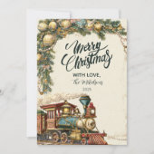 kerst met stuurcabine feestdagenkaart (Voorkant)
