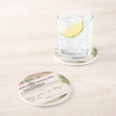  kerst met telegram zandsteen onderzetter (Zijkant)