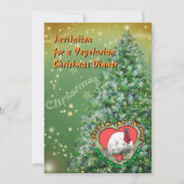 Kerst met vegetarisch kerstdiner kaart (Voorkant)