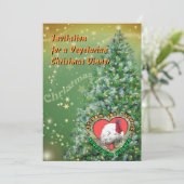 Kerst met vegetarisch kerstdiner kaart (Staand voorkant)