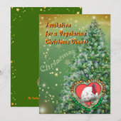 Kerst met vegetarisch kerstdiner kaart (Voorkant / Achterkant)