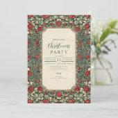 Kerst met Vintage Botanische Bladeren Kaart (Staand voorkant)