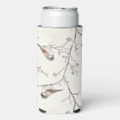 Kerst met vogels in de boom seltzer blikjeskoeler (Seltzer Achterkant)
