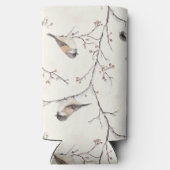 Kerst met vogels in de boom seltzer blikjeskoeler (Achterkant)