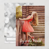 Kerst met vreugde voor de wereld Aanpasbaar Feestdagenkaart (Voorkant / Achterkant)