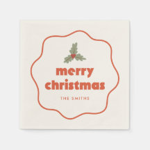 Kerst met vrolijke golvende rand