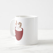 Kerst met warme chocolade koffiemok (Voorkant links)