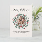 Kerst met warme glimlach kaart (Staand voorkant)