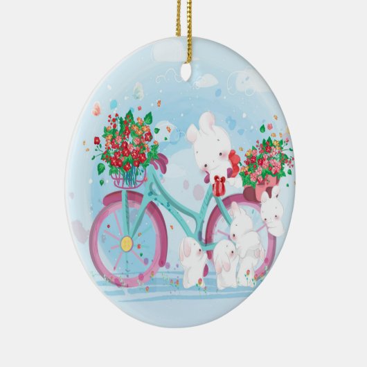  kerst met Watecrolor Keramisch Ornament (Rechts)