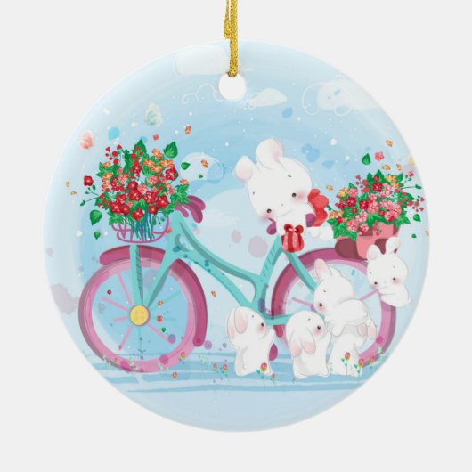  kerst met Watecrolor Keramisch Ornament (Achterkant)