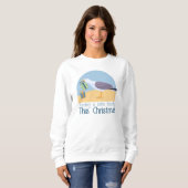 Kerst met Zeemeeuw Thema Strand Trui (Voorkant volledig)