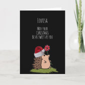  kerst met zoete egel kaart (Voorkant)