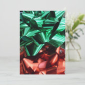 Kerst Metaalfolie Bogen (Groen & Rood) Feestdagenkaart (Staand voorkant)