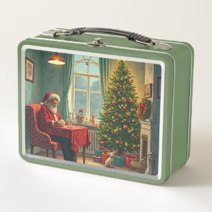 Kerst metalen lunchbox
