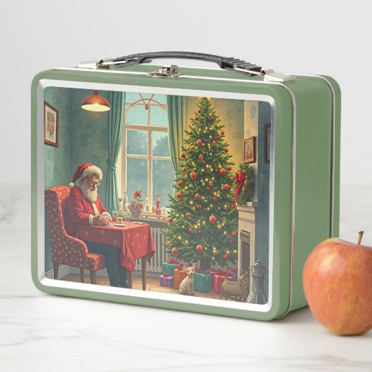 Kerst metalen lunchbox (In situ)