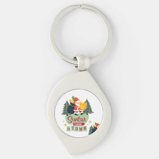 Kerst metalen sleutelhanger (Voorkant)