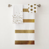 Kerst Metallic Goud en Wit Bad Handdoek (Insitu)